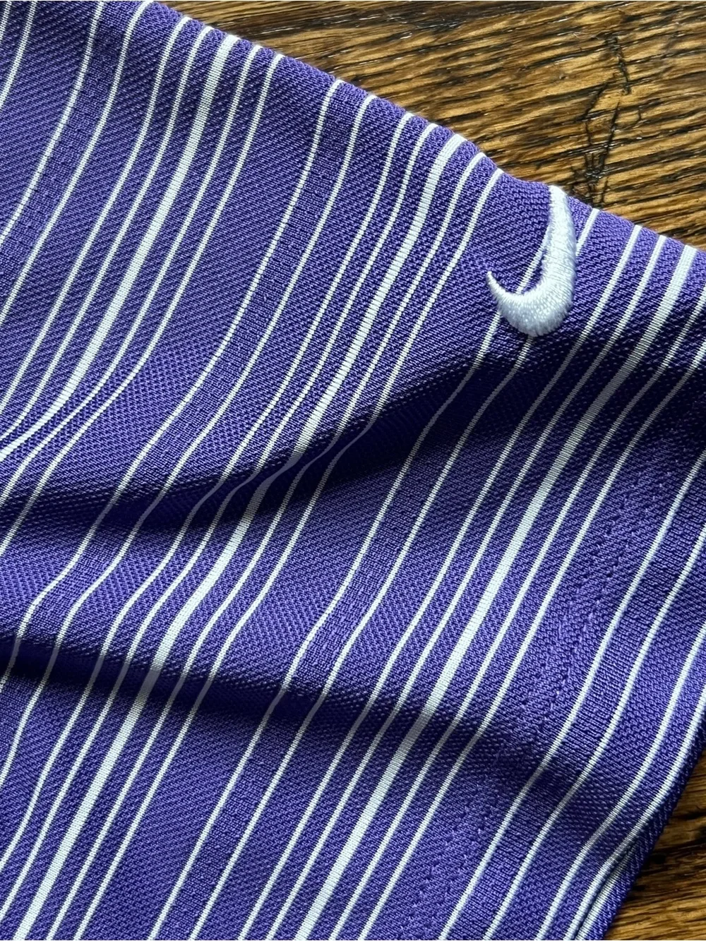 Nike Purple Striped Golf Polo